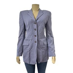 Piazza Sempione Womens Wool Blend Blazer Jacket Size IT 44 Quiet Luxury 80s